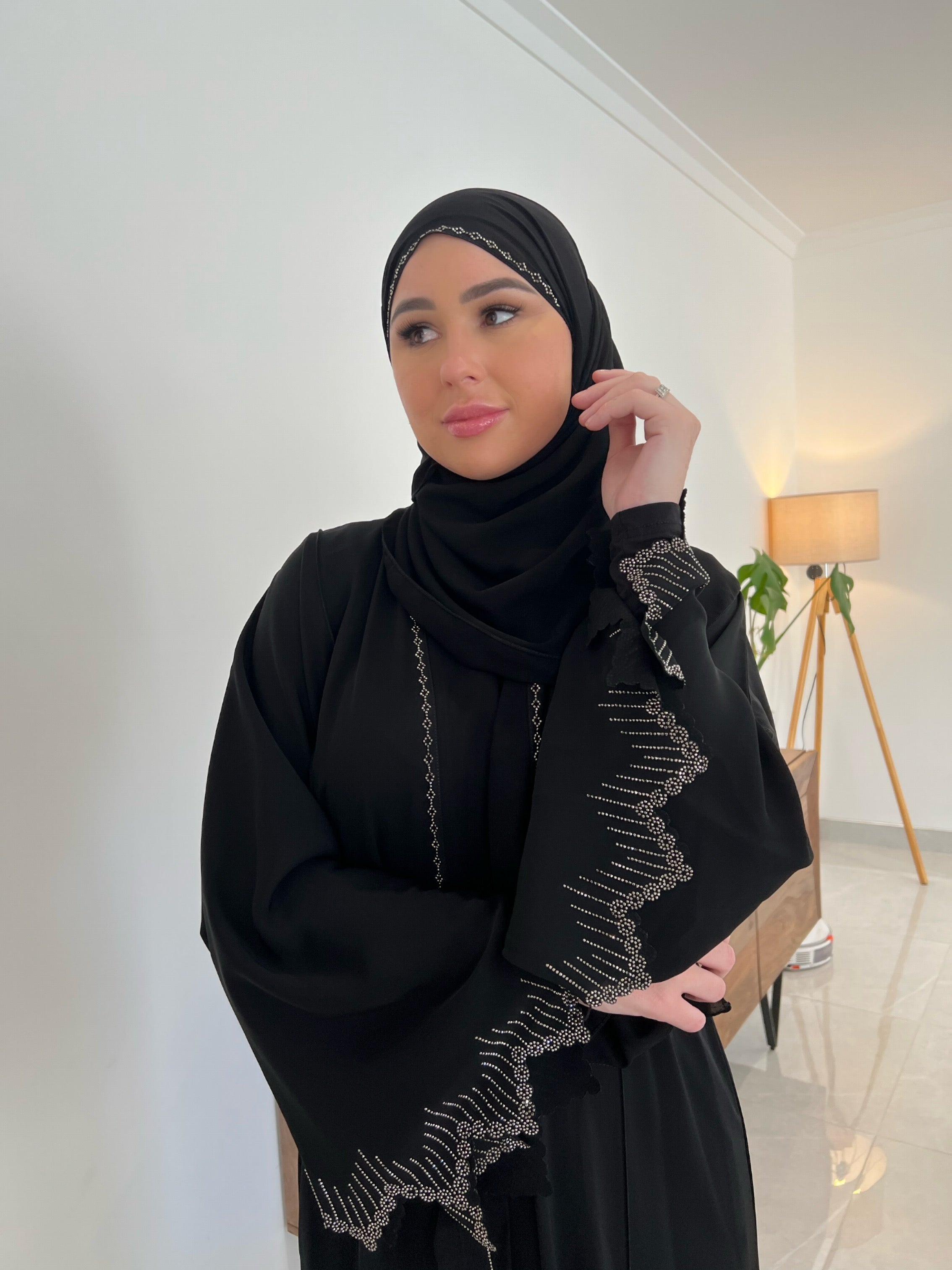 ahlam silk abaya & dress set product info and reviews Veiled Ahlam Silk Abaya