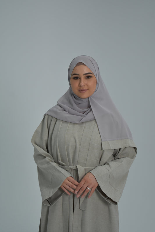 Aleena Linen 4 piece Abaya Set