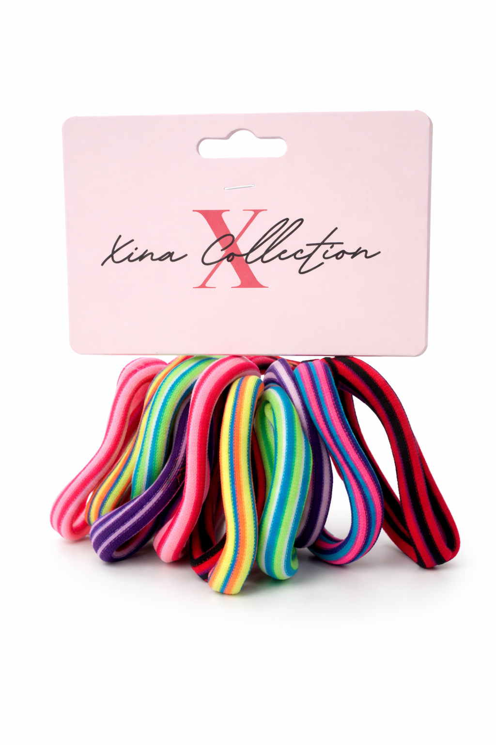 Hair Elastics - Colourful Stripes