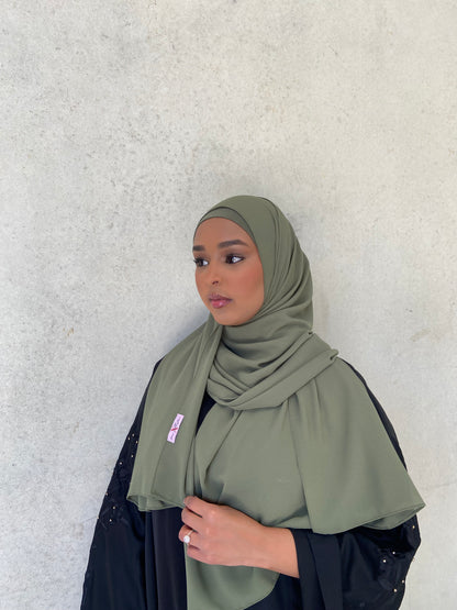 Zahra Chiffon-Army Green