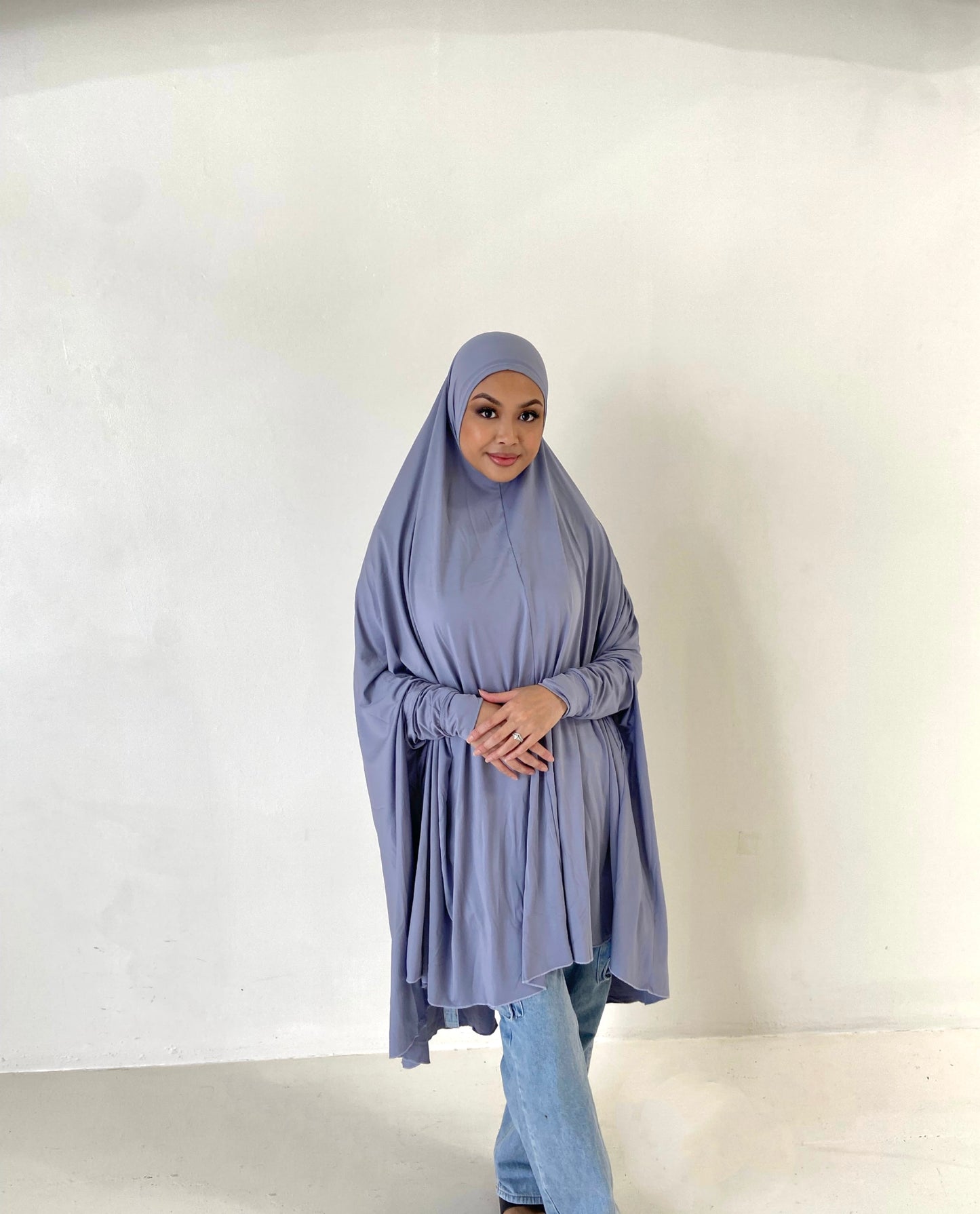 Purple Grey Jilbab