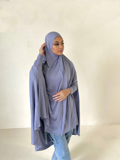 Purple Grey Jilbab