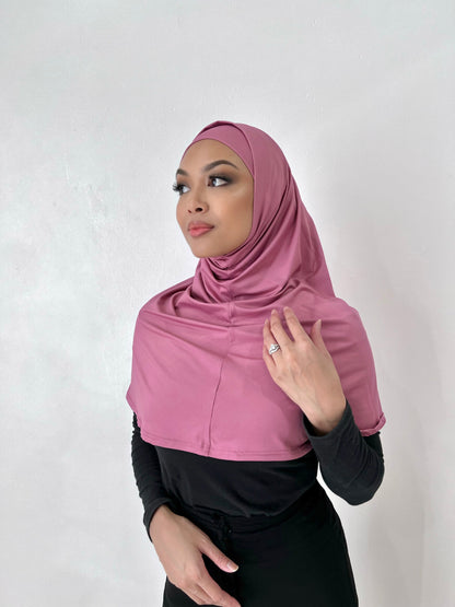 Pink Two Piece Amira Hijab Set