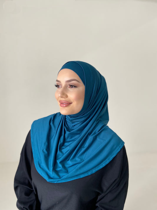 Turquoise Two Piece Amira Hijab Set