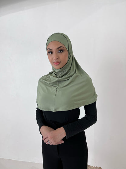 Pistachio Green Two Piece Amira Hijab Set