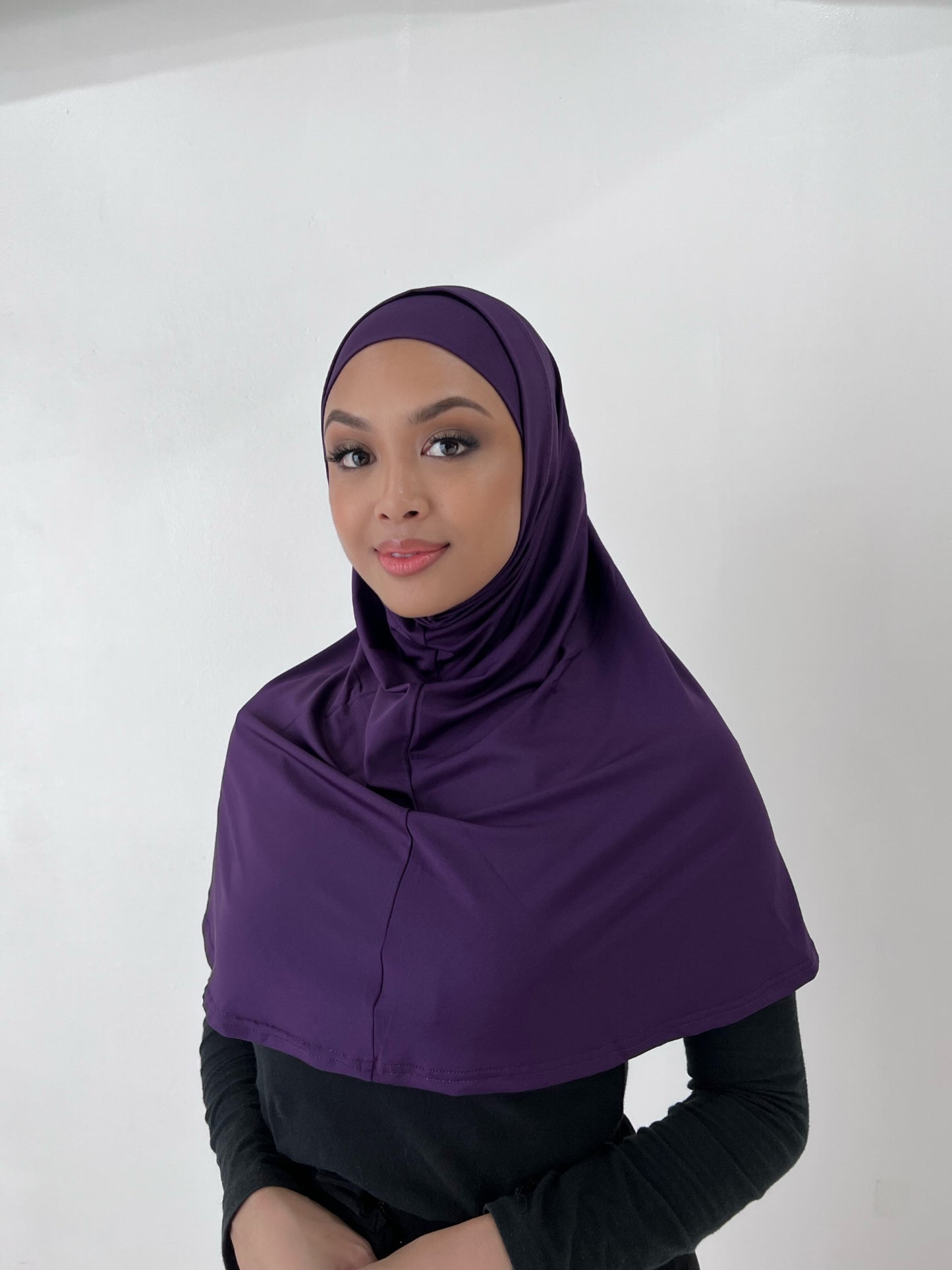 Dark Purple Two Piece Amira Hijab Set