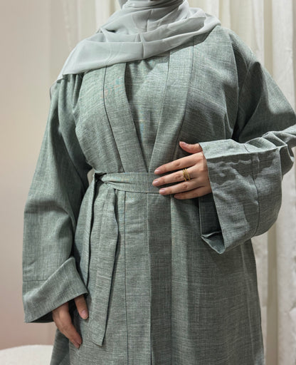 Iman Linen 4 piece Abaya Set