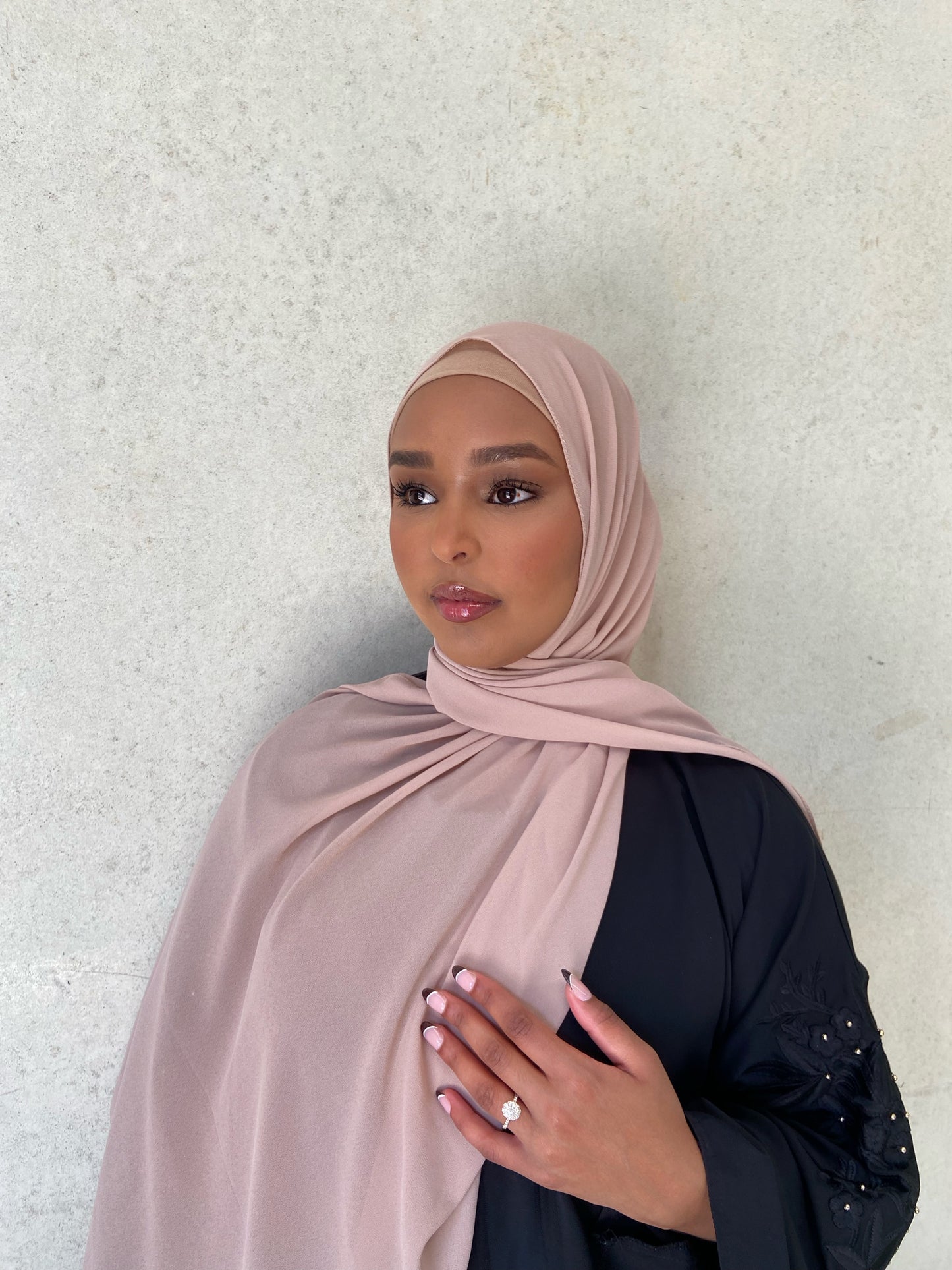 nude chiffon hijab