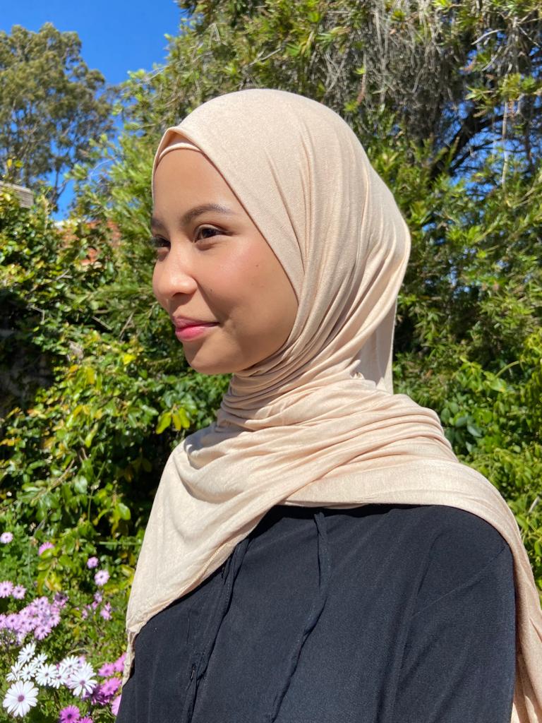 Nude Cotton jersey Hijab Scarf