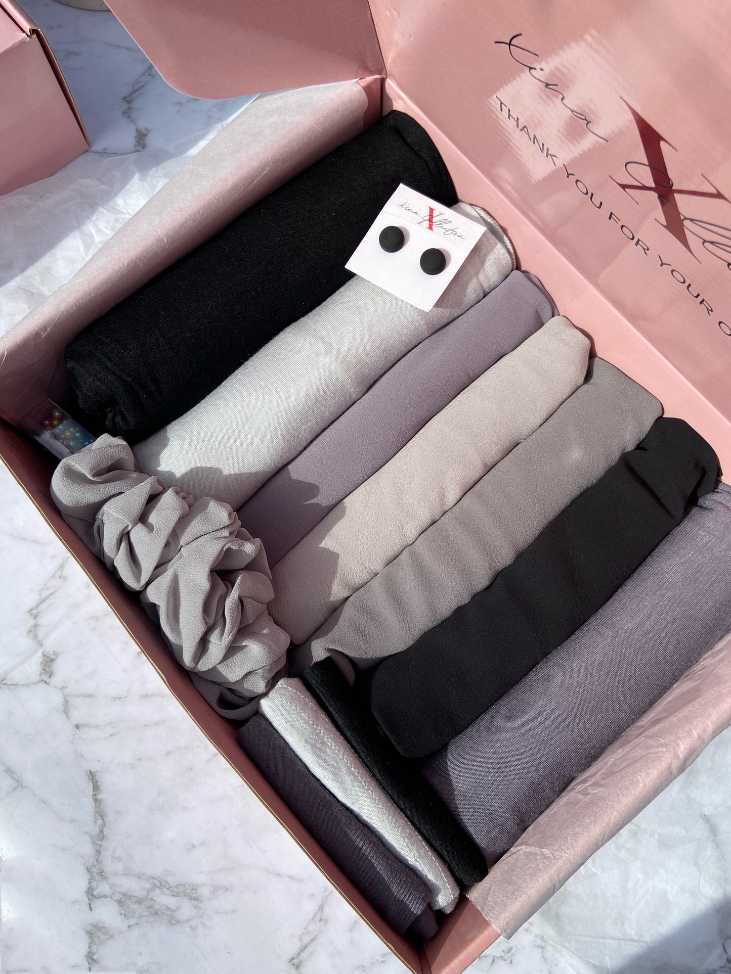 Premium Grey Hijab Box