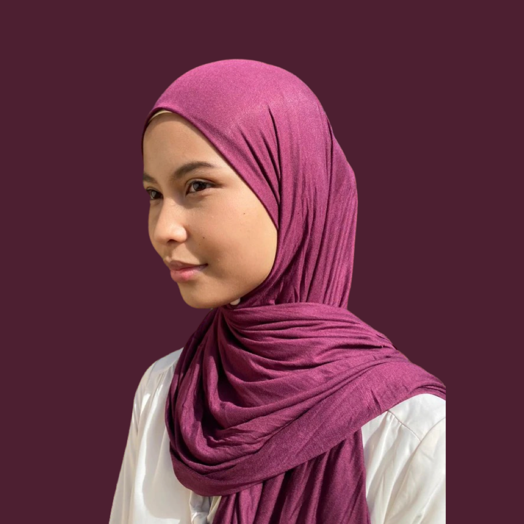 Safiya Cotton Jersey-Maroon