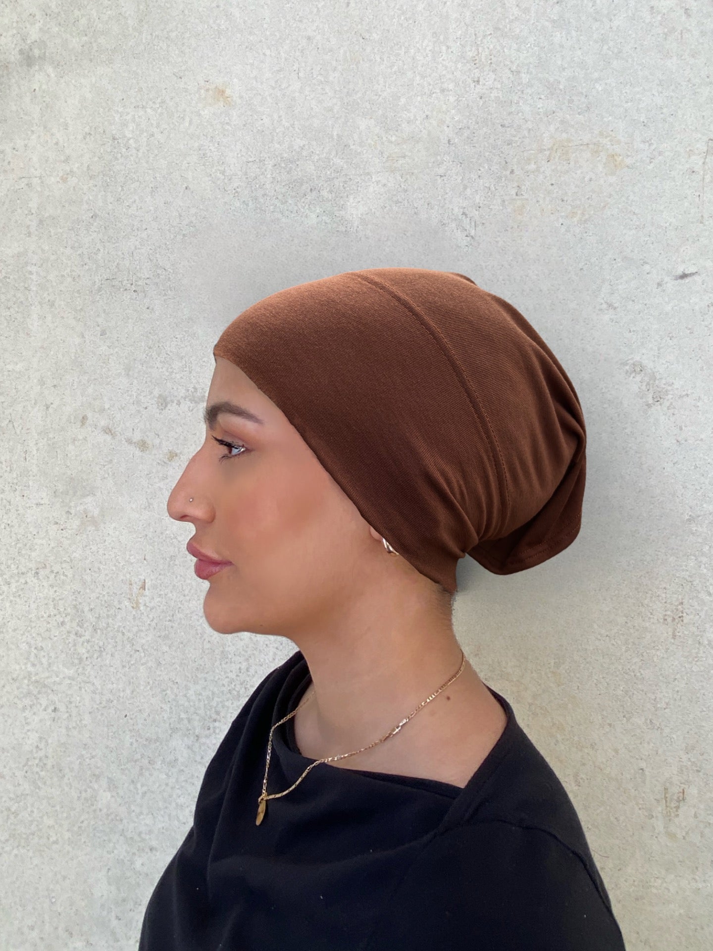 Chocolate brown Cotton undercap